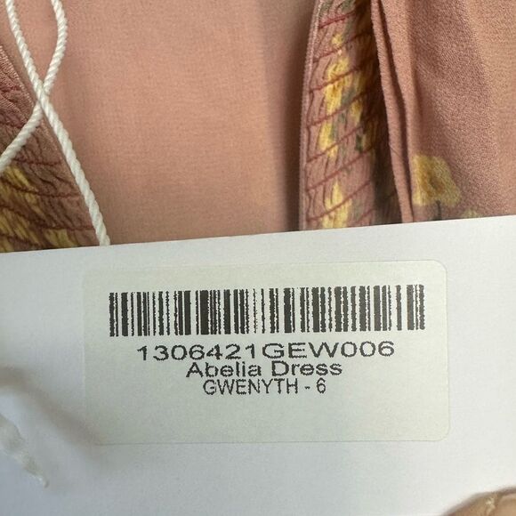 NWT** Reformation Abelia Dress- Gwenyth Maxi Size 6 Pink - Picture 15 of 15